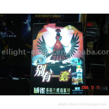 EL sheet,EL light,EL advertisement.EL poster,EL Car Sticker,EL light,EL backlight,EL T-SHIRT,EL gauge,EL WIRE,EL Panel,EL cap